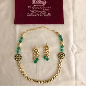 Stunning Gold & Green Two-Sided Set - from India
